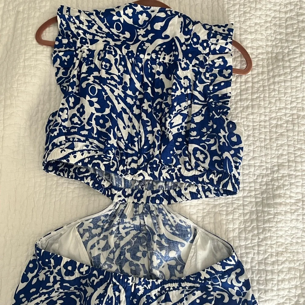 ME+EM Blue and White Maxi Dress - Picture 4 of 6